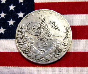 Egypt AH1327 Yr.2-H (1910-1913) 10 Qirsh Silver Coin Heaton Mint - Picture 1 of 5