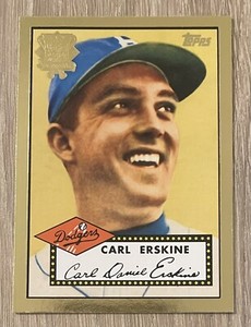 2001 Topps Carl Erskine #250 1952 World Series Gold Reprint