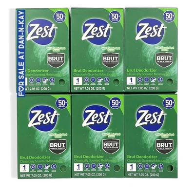 Дезодорант Zest Brut классический аромат увлажняющее мыло 7,05 унц. каждый лот из 6 новых - Изображение 1 из 4
