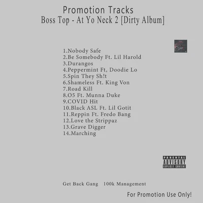Rap/Hip-Hop.. White CD. Boss Top - At Yo Neck 2 [Dirty Album] - Imagem 1 de 2