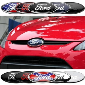 Ford 145 mm x 58 mm Ford Focus Rear Black with Silver Logo Badge High Quality - Picture 1 of 10