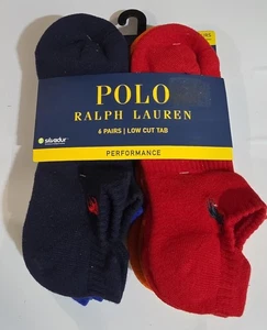 POLO RALPH LAUREN 6 PAIRS / LOW CUT TAB PERFORMANCE - Picture 1 of 2