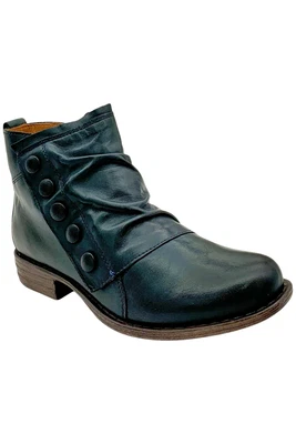 Botines para mujer Miz Mooz Lili de cuero acanalado océano Foto 1 de 3