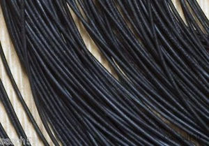 Correa de cuero correas de cuero 1,3 mm cuero de cabra negro redondo 1 m - Imagen 1 de 1