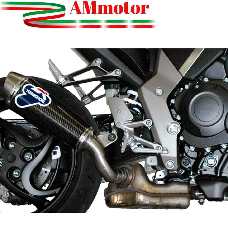Terminale Di Scarico Termignoni Honda Cb 1000 R 2011 11 Ovale Inox Carbonio Moto Foto 1 de 1