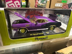 CHASE 1971 PLYMOUTH CUDA 340 1/24 DIECAST PLUM CRAZY PURPLE 40300 123 A M2 - Picture 1 of 6