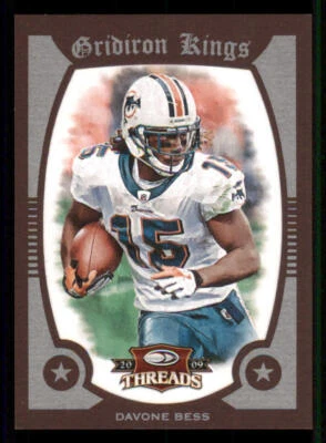 2009 Donruss Threads Pro Gridiron Kings Framed Red #14 Davone Bess /100 - Image 1 of 2