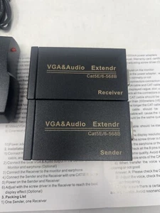 VGA & AUDIO Extender cat5e / 568B100M VE-100 - Bild 1 von 11