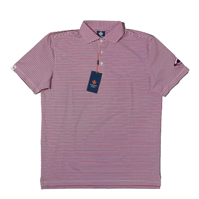 NWT Donald Ross Sport Men's Roosevelt Polo Shirt Red/Blue Striped Size M $120 - Image 1 of 4