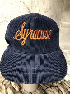 Vintage NCAA Universal SYRACUSE ORANGE Navy Blue Script Adjustable Snapback Hat - Picture 1 of 11