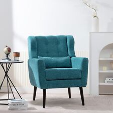 Modern Accent Chair Set of 2 Armchair Upholstered Living Room Single Chair Wood