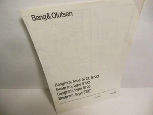 Esquema original Band & Olufsen B & O Beogram para 5721, 5722, 5723, 5726, 5727 - Imagen 1 de 2