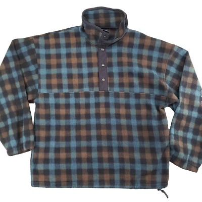 Pullover polar vintage blanco Sierra 1/4 a presión para hombre XL hecho en EE. UU. estilo Synchilla Foto 1 de 4