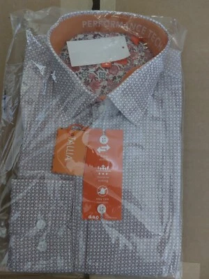 Новый с Ярлыками 85.00 Tallia мужчин розовый длинным рукавом платье рубашка 14,5 32/33 - Изображение 1 из 3