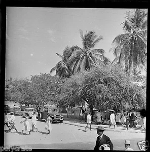 Rue Afrique Madagascar Voiture ancienne - Négatif photo ancien an 1950-60 - Foto 1 di 1