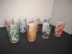 1950's Hazel Atlas Big Top Peanut Butter Song Glasses, Set of Eight - Picture 1 of 6