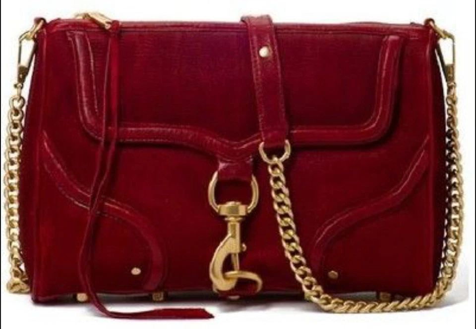 Bolso Bandolera REBECCA MINKOFF MAC Bolso sin asas Bomba Cuero Rojo Sangre - ¡NUEVO! Foto 1 de 4