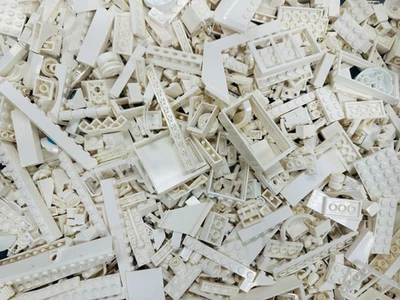 Lot Of 2 Pounds Lbs Lego Random White Parts Pieces Bricks Sorted - Image 1 of 4