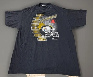 Vintage 1994 Team Rated T-Shirt Pittsburgh Steelers Large Single Stitch Black - Bild 1 von 6