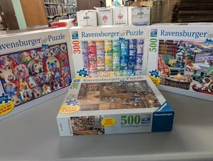 Puzzle Ravensburger 4 Puzzles große Teile 300-500 Teile sehr guter Zustand 251119 - Bild 1 von 6