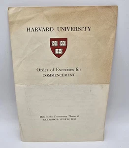 Harvard University-1958 Commencement Souvenir Program-Cambridge, Ma - Picture 1 of 3