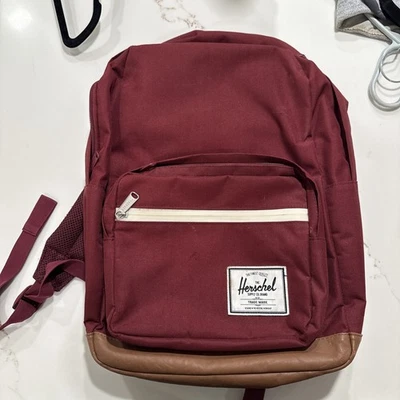 Mochila Herschel Supply Co Borgoña Tostado Parte Inferior Forro a Rayas Foto 1 de 4