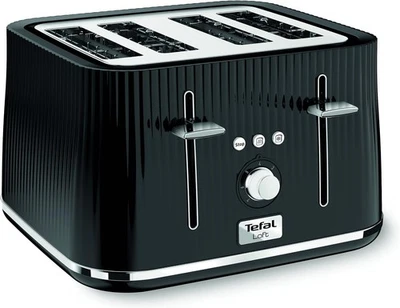 Tefal Loft 4-Slot Toaster, 7 Browning Levels, Defrost, Stop + Reheat Black  - Image 1 of 4