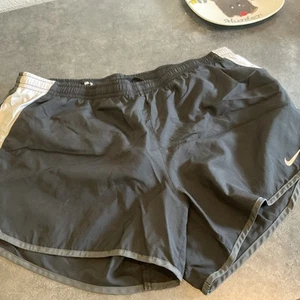 Nike Women’s Dri-Fit Running Training Lined Shorts Black Gray White Size Medium - Picture 1 of 5
