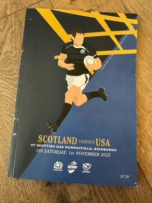 Scotland V USA - 01/11/2025 - Official Match Programme - *SIGNED BY FIN RUSSELL* - Image 1 of 2