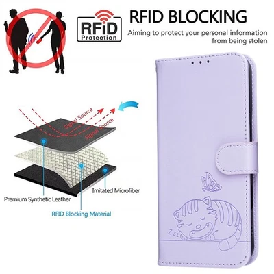 Case for Samsung S26 S25 S24 S23 S22 S21 Plus FE Leather Wallet Case Stand Cover - Image 1 of 4