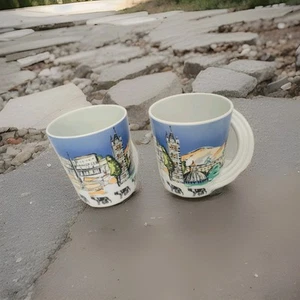 Rosenthal Retro Studio-Line Rome City Mugs (2) #13 Johann van Loon - Picture 1 of 8