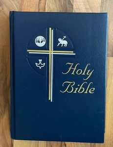 The Holy Bible Catholic Family Life Edition 1991 Fireside Leather Gold Book - Imagen 1 de 5
