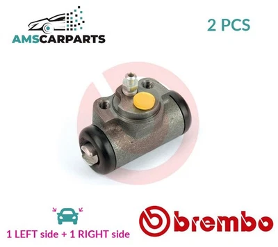 DRUM WHEEL BRAKE CYLINDER PAIR REAR A 12 406 BREMBO 2PCS NEW OE REPLACEMENT - Image 1 of 4