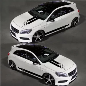 Any Car Bonnet and Side Stripes Vinyl Graphics Decals Sport Custom - Picture 1 of 4