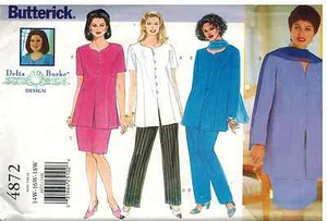 4872 Butterick SEWING Pattern DELTA BURKE Women's Plus Size Tunic Pants Skirt - Picture 1 of 2