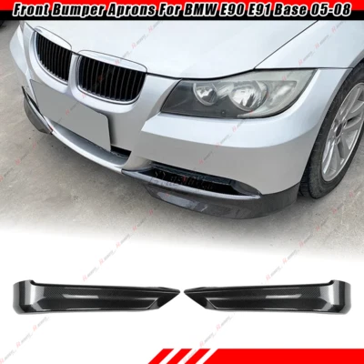 For 2005-2008 BMW Pre-LCI E90 Base MP Carbon Style Front Bumper Splitter Spoiler - Image 1 of 4