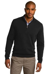 Port Authority SW290 Men's Cotton/Nylon Long Sleeve Half-Zip Durability Sweater - Picture 1 of 5