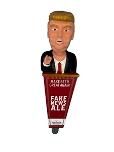 New Bobble Head Donald Trump Tap Handle Make Beer Great Again 11" Fake News Ale - Picture 1 of 4