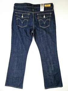 Levi's Größe 10 Medium Damen 31" Schrittlänge 545 niedriger Bootcut blau Denim Jeans neu mit Etikett - Bild 1 von 15