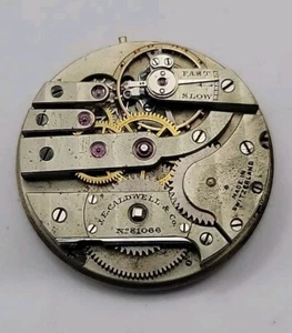 Sehr hochwertig J.E. Caldwell Taschenuhrwerk gute Balance 29mm - Bild 1 von 8