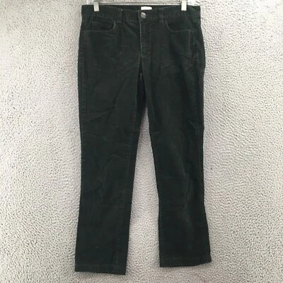 Pantalones de pierna cónica J.Crew para mujer 28S (real 31X26) verde pana cremallera elástica Foto 1 de 4