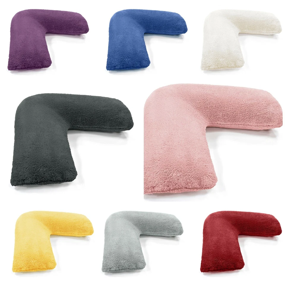 VELOSSO Teddy Bear Super Plush Warm Cuddly Fleece Thermal Maternity Filled V Pillow