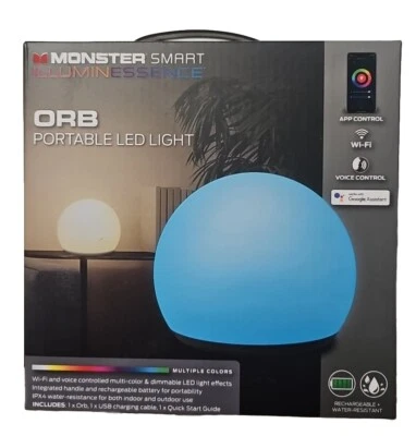 Monster ORB Portable Rechargeable Indoor/Outdoor Smart Multi-Color LED Light - Image 1 of 3