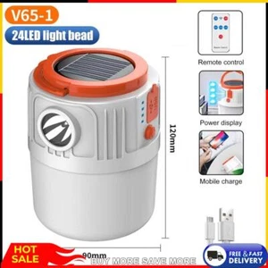 LED Tragbare Leuchte Solar Hängende Camping Laterne 800mah 300LM USB Aufladen IP - Bild 1 von 7