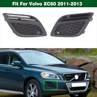 Par de bisel de cubierta de lámpara antiniebla de parachoques delantero para Volvo XC60 2011-2013 Foto 1 de 4