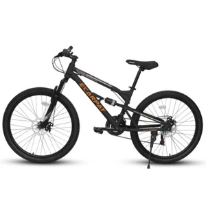 26inch Steel Frame Shock Fork Plus Shock Absorber 21-speed Unisex Mountain Bike - Picture 1 of 10