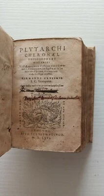 PLUTARCO Vite parallele - Carolum Pesnot 1566 tomus primus - Immagine 1 di 4