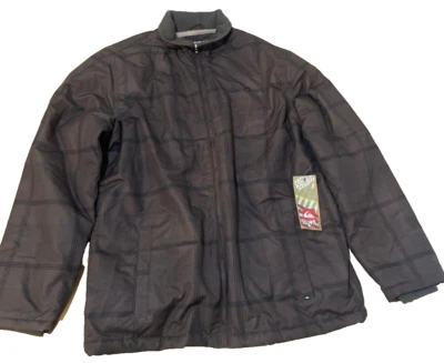 Chaqueta forrada de lana a cuadros marrón Quicksilver Master Blaster para hombre talla L Foto 1 de 4