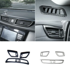 For Nissan Rogue 2014-2020 Car Carbon Fiber Look Dashboard Air Outlet Cover Trim - Foto 1 di 27