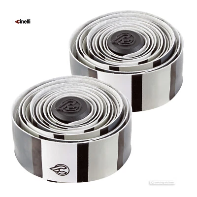 Cinelli VOLEE DESIGNER Bicycle Handlebar Tape : SQUARE WHITE/BLACK/GREY - Image 1 of 2